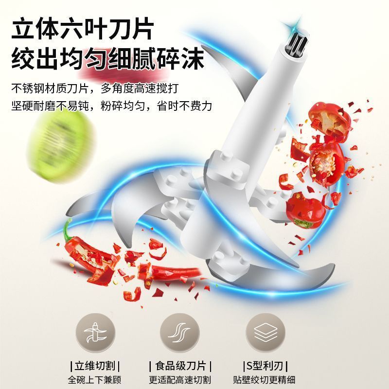 正品绞肉机家用电动厨房搅拌机不锈钢多功能料理蒜泥辣椒和面