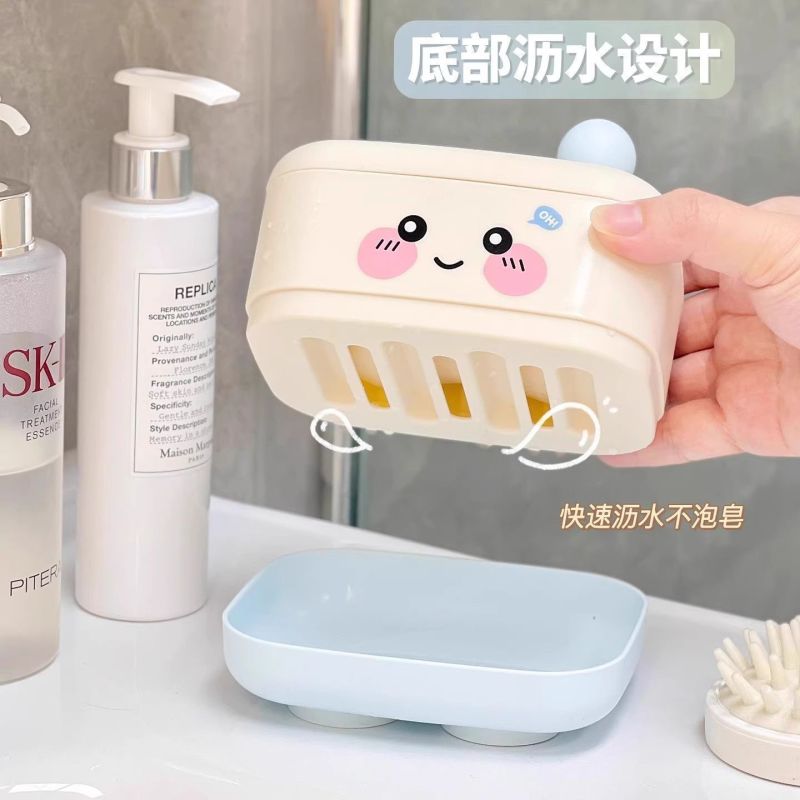可爱肥皂盒香皂盒皂盒沥水置物架双层香皂收纳盒卫生间家用批