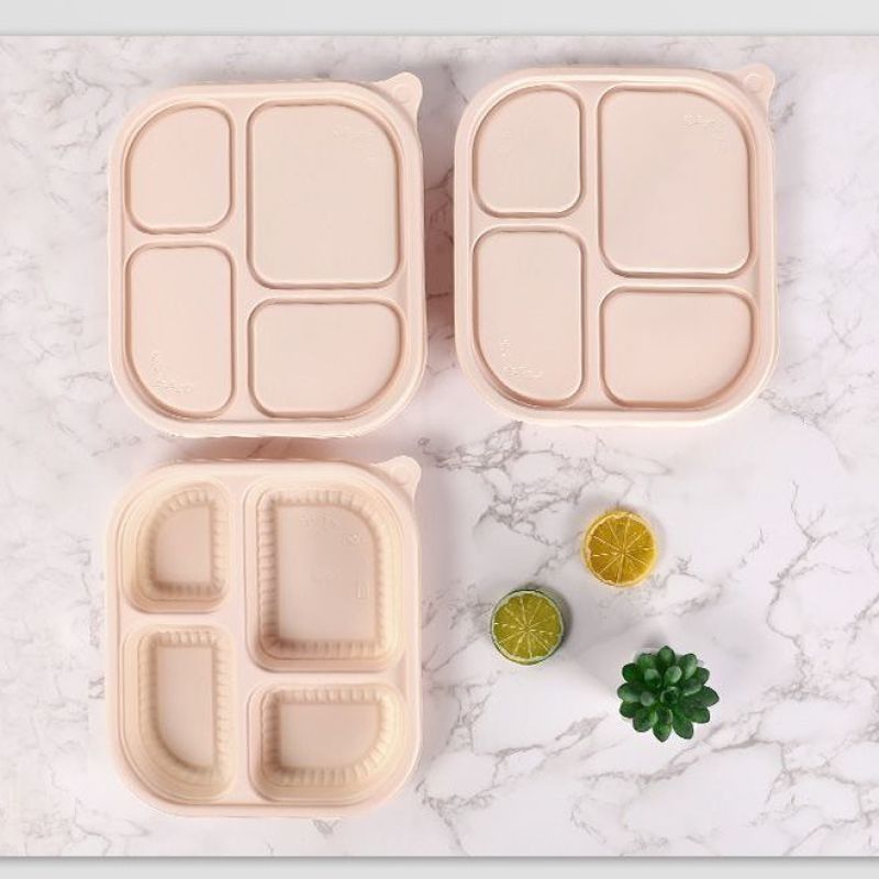 玉米淀粉一次性可降解外卖专用商用餐盒环保多格加热加厚打包