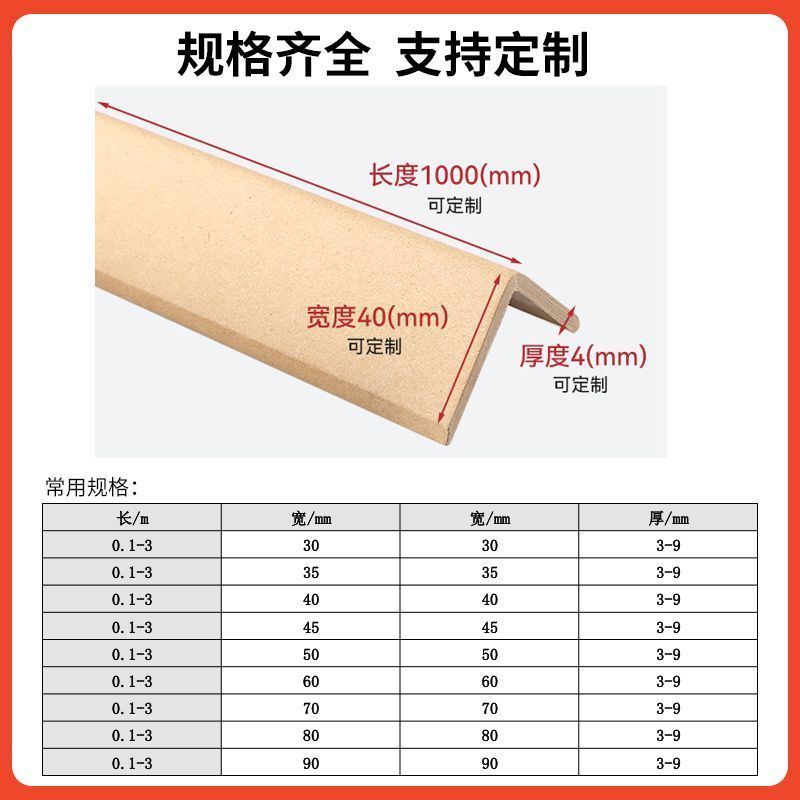 l型护角条牛皮纸纸护角条简约防撞护角打包护角环形U型纸护