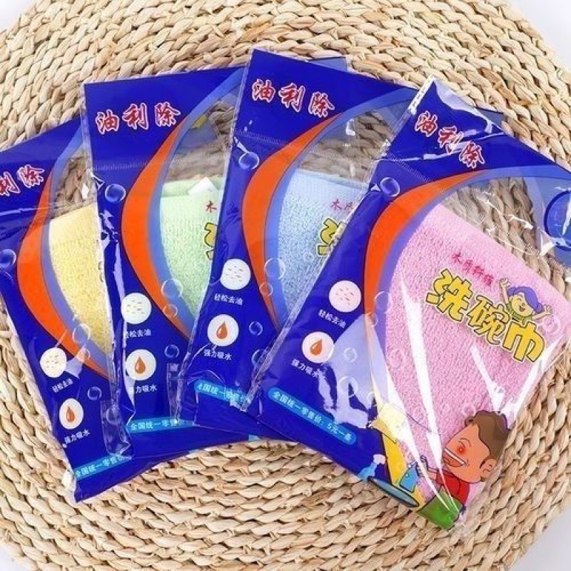 油利除洗碗巾百洁布木纤维不沾油抹布厨房专用吸水易清洗洗碗