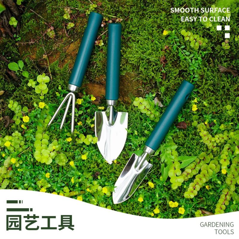 不锈钢家用养花专用工具园艺三件套小铲子小型盆栽植物小花铲