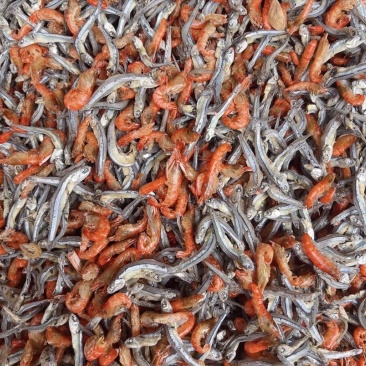 河鱼河虾地摊电商批发鱼虾恋农家小鱼小虾虾尾鱼干虾干