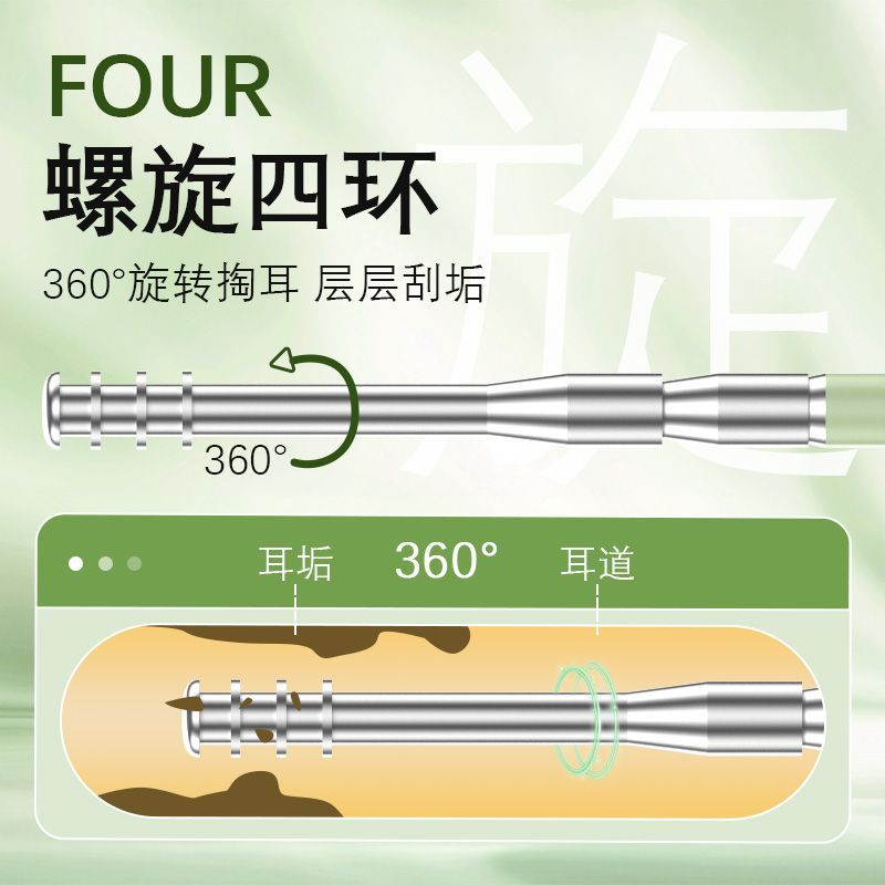 挖耳勺套装掏耳勺专业掏耳朵清洁器套装采耳工具成人专用钥匙