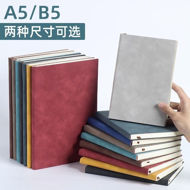 50软皮本装定制可印笔记本工作免费商务logo会议记录本