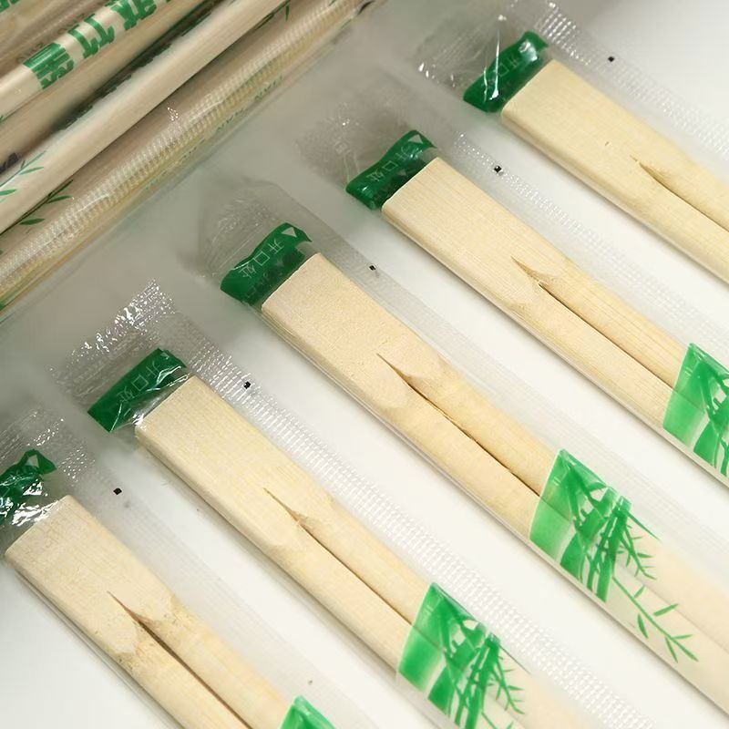 批发一次性筷子大批量高端连体双生竹筷酒店外卖质量好打包筷