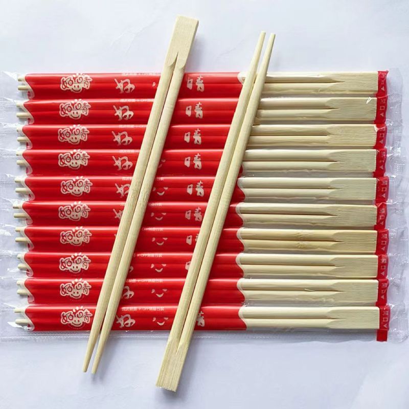 批发一次性筷子大批量高端连体双生竹筷酒店外卖质量好打包筷