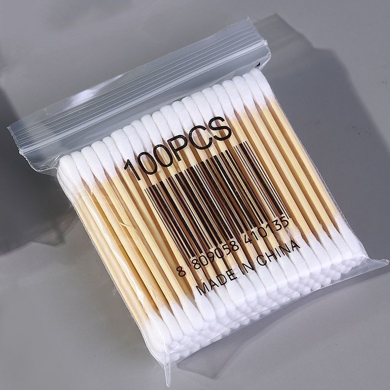 一次性双头用掏耳棉签化妆专用木棒棉棒挖耳朵多功能双头棉签