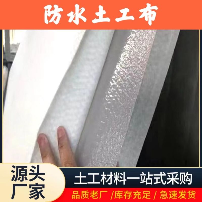 复合一布一膜两布一膜防水土工布河道鱼塘防渗膜防寒土工膜加