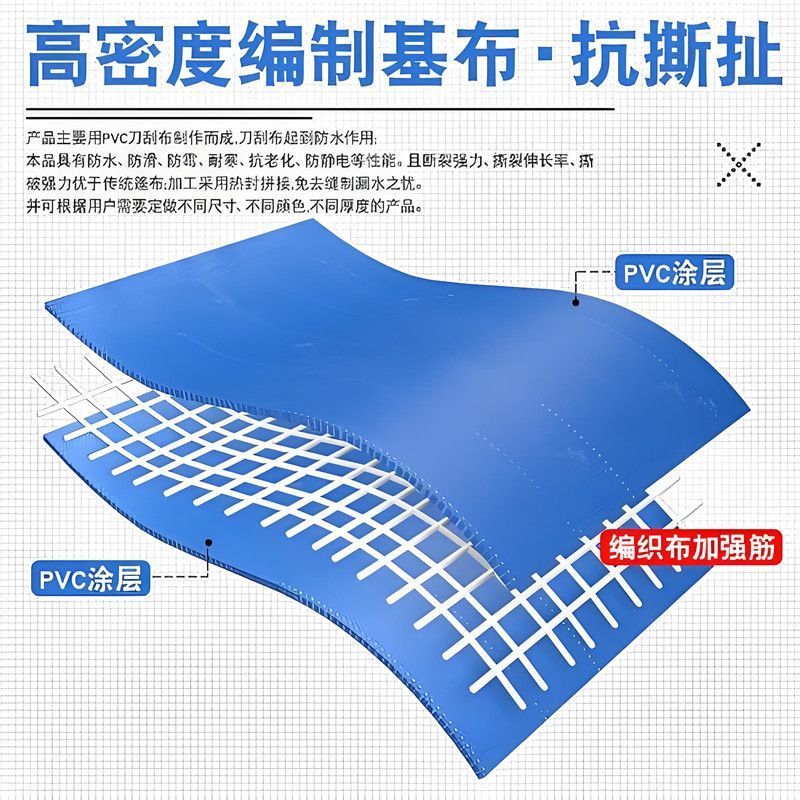 刀刮布帆布鱼池水产养殖防水布篷布蓄水池游泳池水箱养鱼特厚
