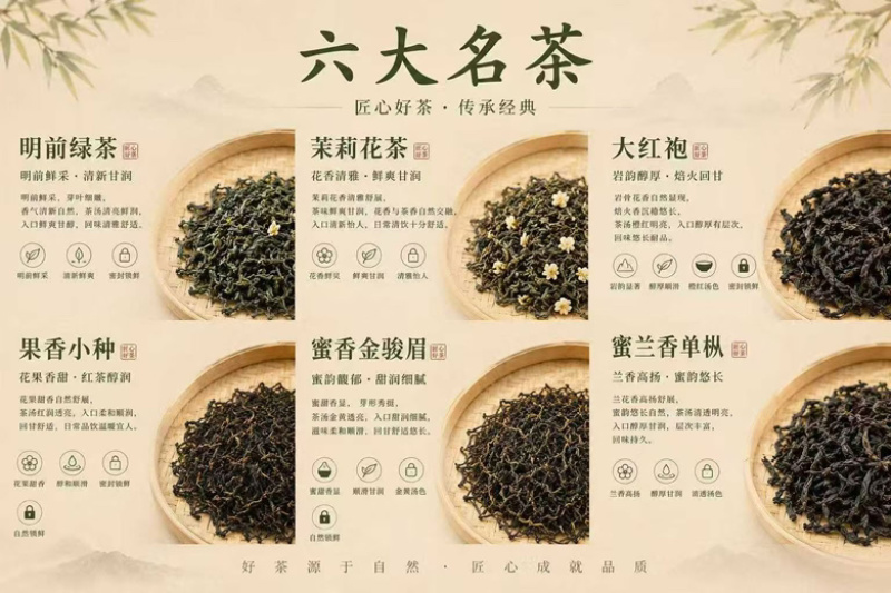 厂家直销六茶100克装，封好口袋的，全国发货