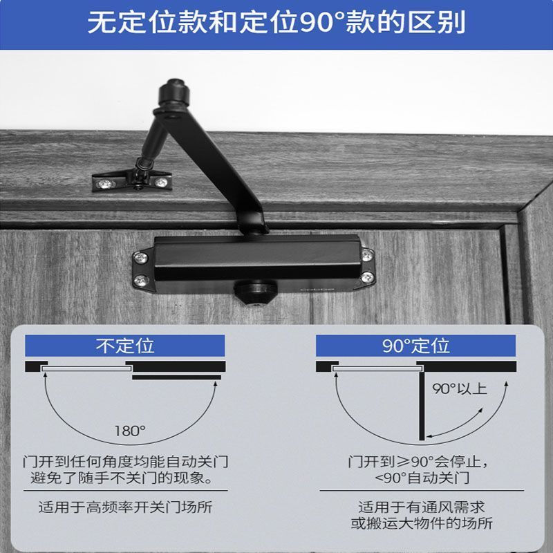 液压静音缓冲自动闭门器消防门防火门单元门闭合器全自动关门
