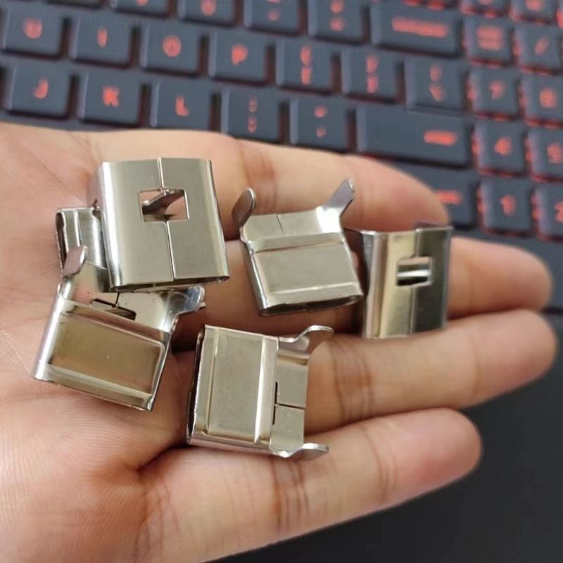 管道保温必备!不锈钢钢带卡扣L型打包扎带扣工厂直发