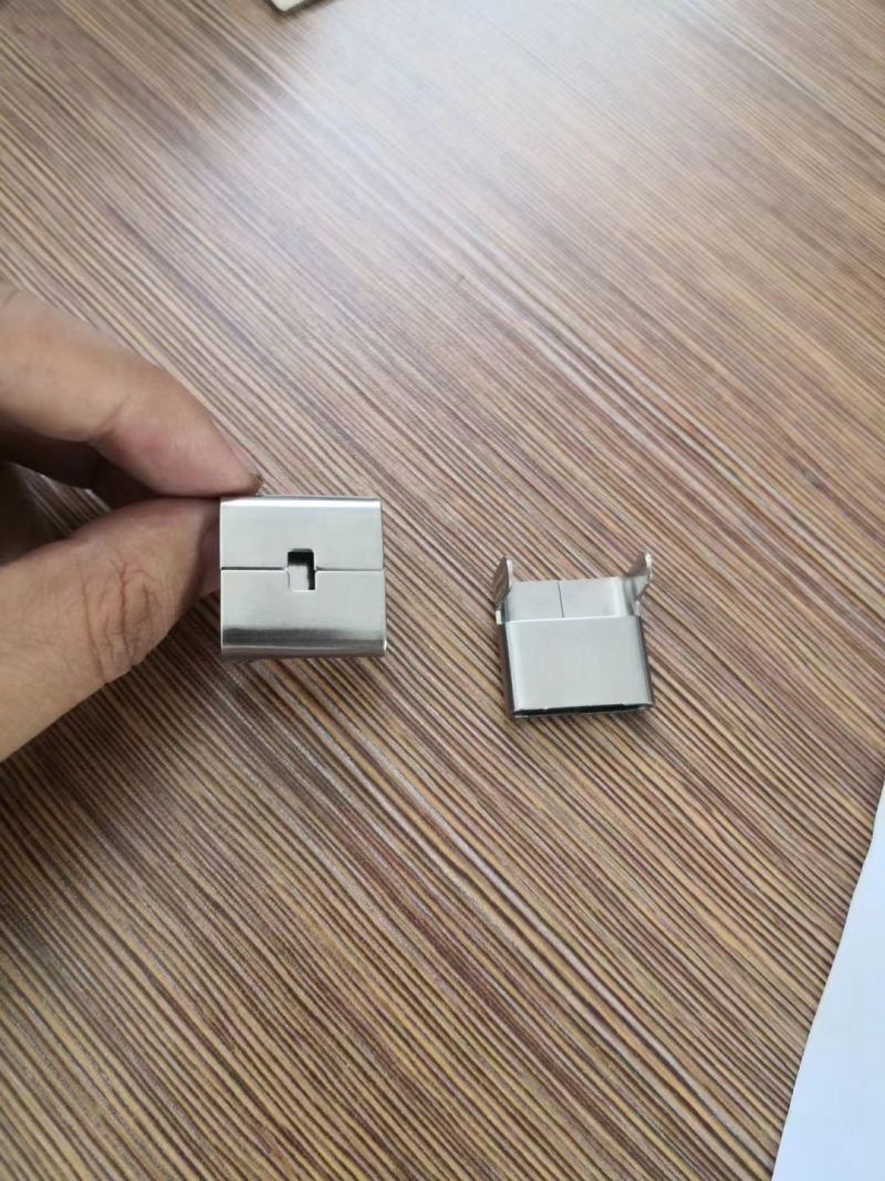 管道保温必备!不锈钢钢带卡扣L型打包扎带扣工厂直发