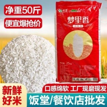 联河50斤25kg便宜南方籼米餐馆工地专用长粒米煮饭大米