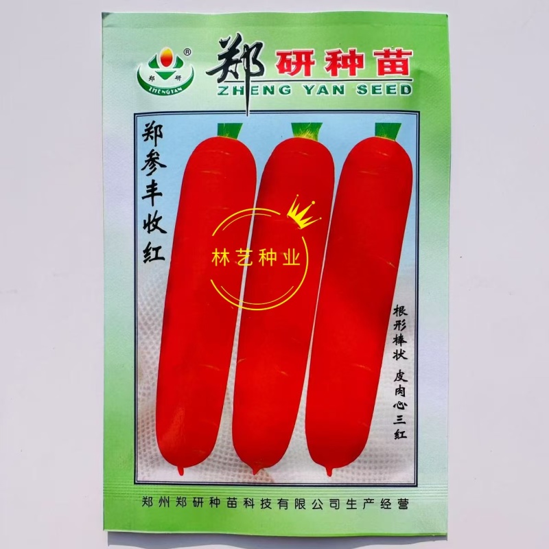 郑参丰收红胡萝卜种子中早熟肉质根近圆柱形尾部钝尖收尾好皮