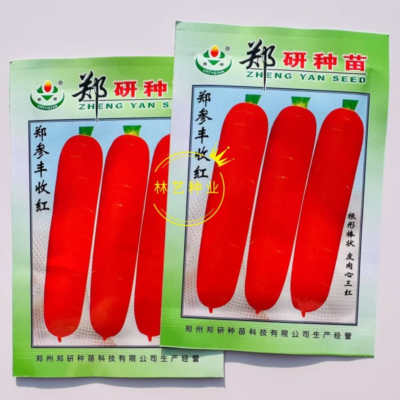 郑参丰收红胡萝卜种子中早熟肉质根近圆柱形尾部钝尖收尾好皮