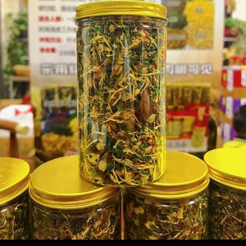 金线莲石斛花茶正宗金线莲铁皮石斛花养生茶罐装熬夜常备