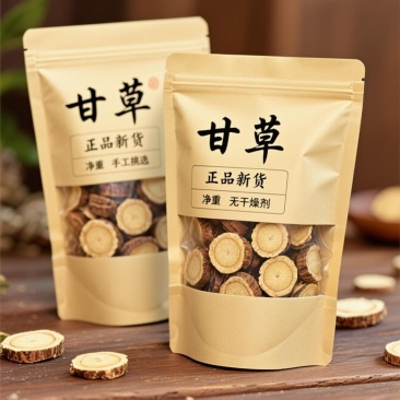 【正品】大片甘草甘肃酒泉甘草片甘草泡茶选装大片甘草泡水
