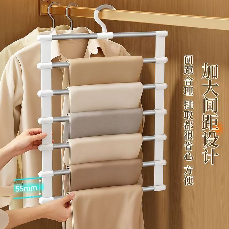 【30斤承重】多功能家用挂裤架专用衣架多层衣柜收纳神器折