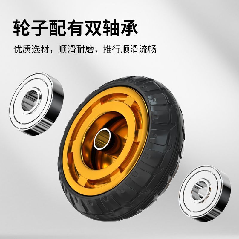 万向轮轮子6寸静音橡胶轮转向458寸带刹车平板拖车手推车