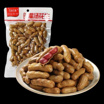 老卤红皮灌汤卤汁花生，入味爆汁，餐饮摆摊**