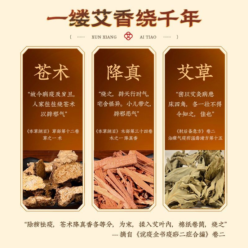艾绒加苍术艾条熏室内用艾绒柱陈艾陈年艾柱厂家直销艾条蚊子