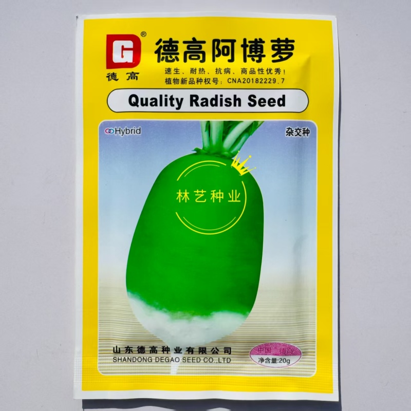 德高阿博萝青萝卜种子生吃脆甜耐热抗病高产可腌制青皮绿萝卜