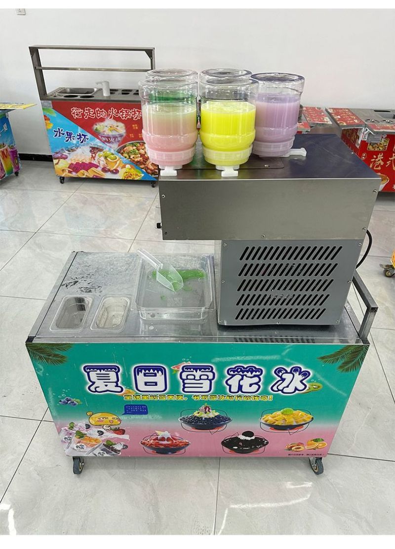 4桶夏日雪花冰机商用地摊雪花冰绵绵冰机