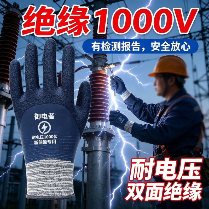 正品1000V绝缘手套电工防触电低压汽车维修带电作业工地
