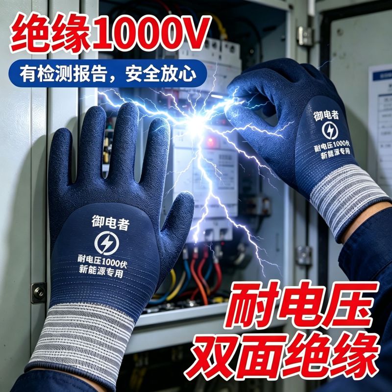 正品1000V绝缘手套电工防触电低压汽车维修带电作业工地