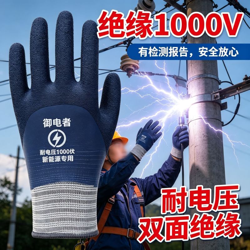 正品1000V绝缘手套电工防触电低压汽车维修带电作业工地