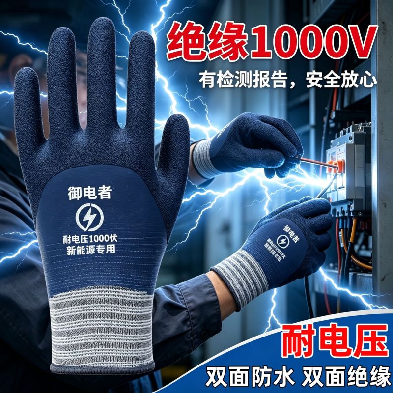 正品1000V绝缘手套电工防触电低压汽车维修带电作业工地