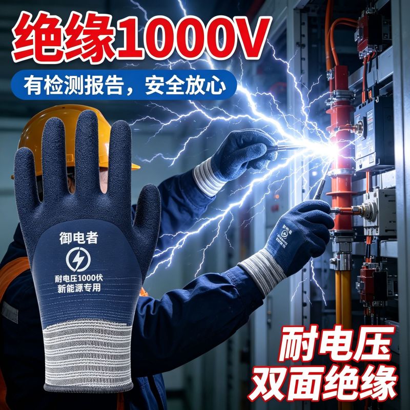正品1000V绝缘手套电工防触电低压汽车维修带电作业工地