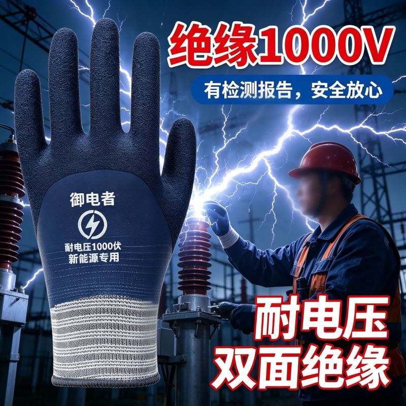 正品1000V绝缘手套电工防触电低压汽车维修带电作业工地