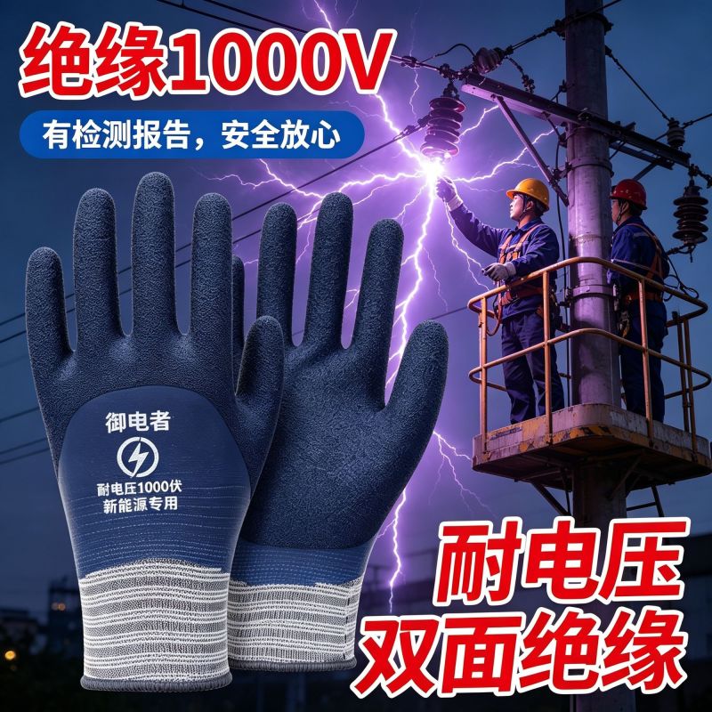正品1000V绝缘手套电工防触电低压汽车维修带电作业工地