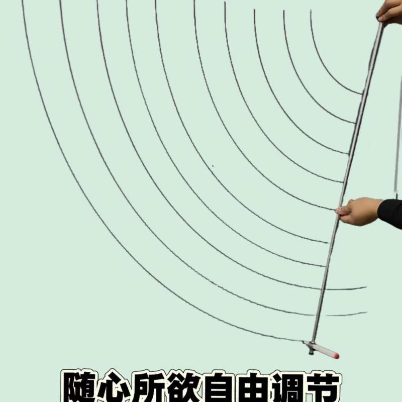 神器圆规水电木工画线工具不锈钢伸缩划线画弧工具大弧弯画线