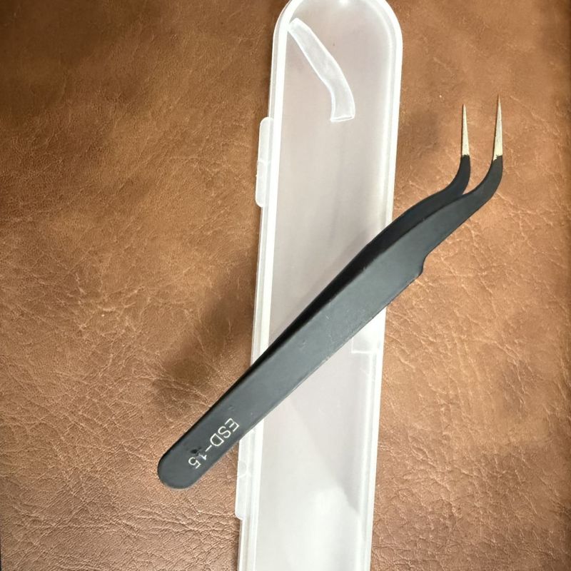 高精密小镊子防静电不锈钢尖头弯头燕窝挑毛工具缝纫机维修夹