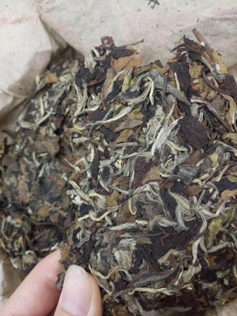 福鼎老白茶口粮茶白牡丹茶饼350克/饼口感甘甜醇厚包邮