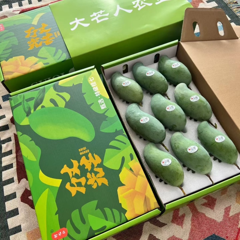 广西百色芒果之乡地标性大台农芒果，贵七芒果