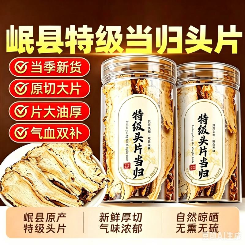 甘肃特级全当归片野生正品食用泡水煲汤岷县新货散装量大优惠