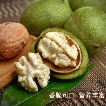 大凉山新鲜核桃青皮去皮电商一件代发市场商超
