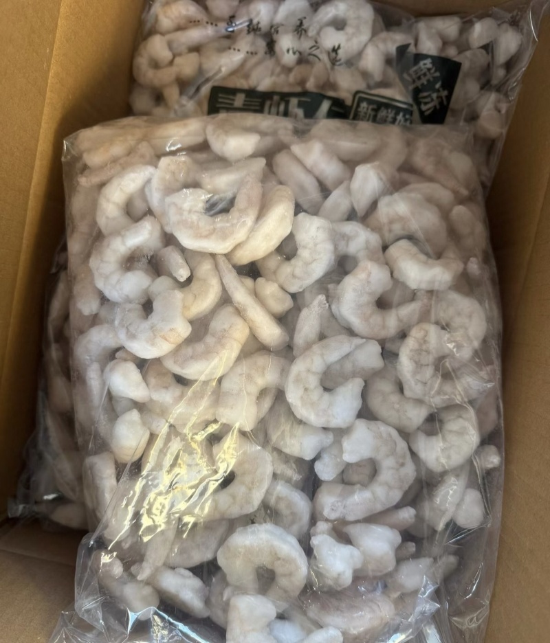 单冻虾仁，全新冷冻，条条完整，营养丰富，