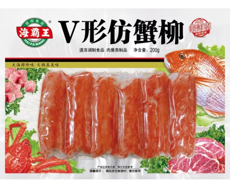 海霸王锁鲜装V形仿蟹柳200g