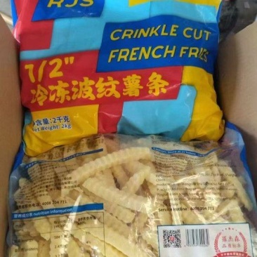 【薯条手卷】罗杰森狼牙波纹薯条2kg