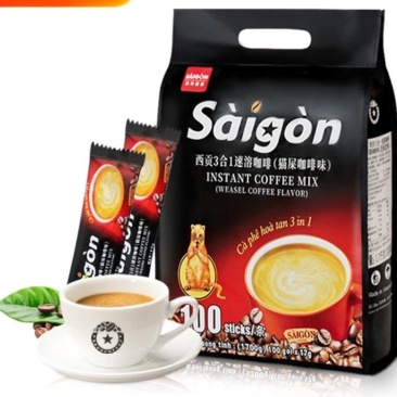 正宗越南原装进口西贡猫屎咖啡三合一1700g*袋100杯