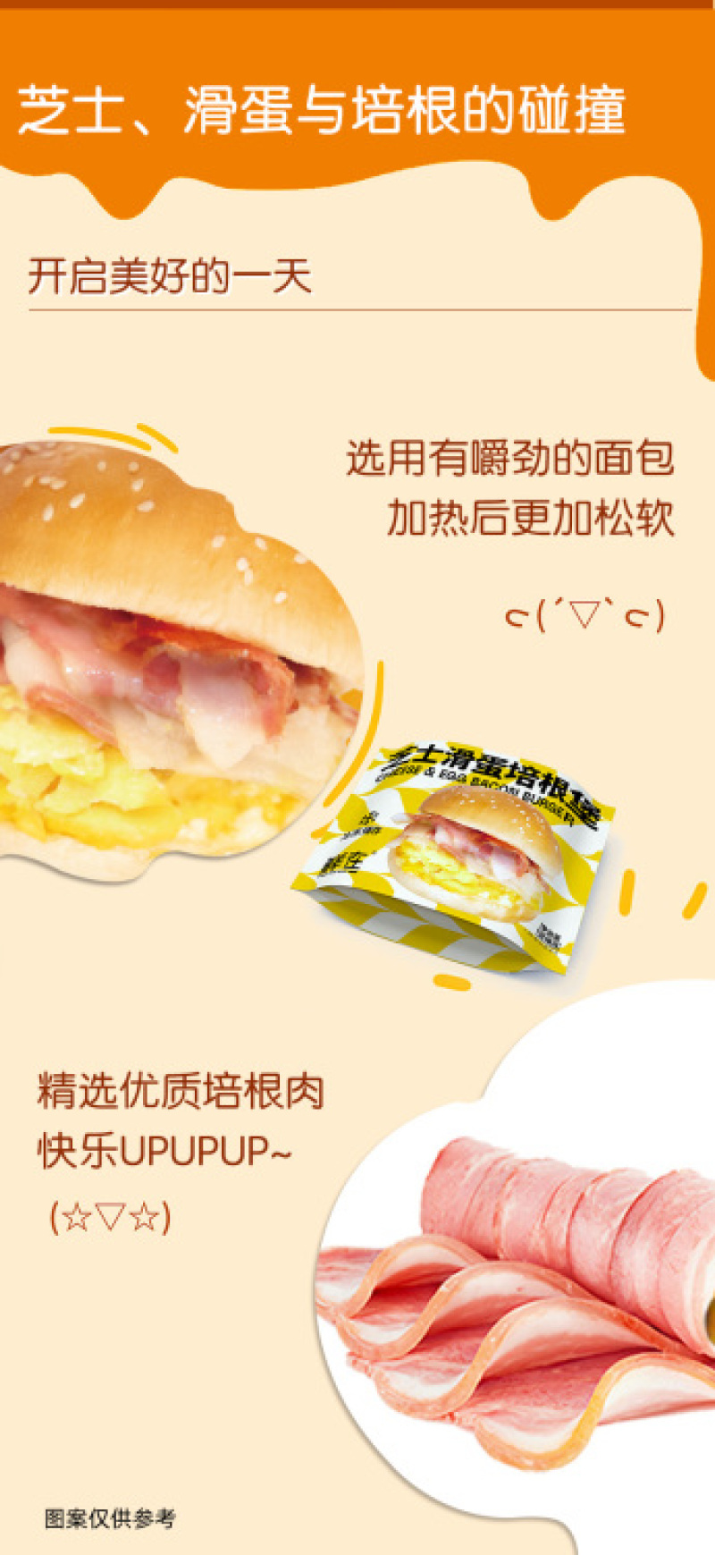 芝士滑蛋培根堡