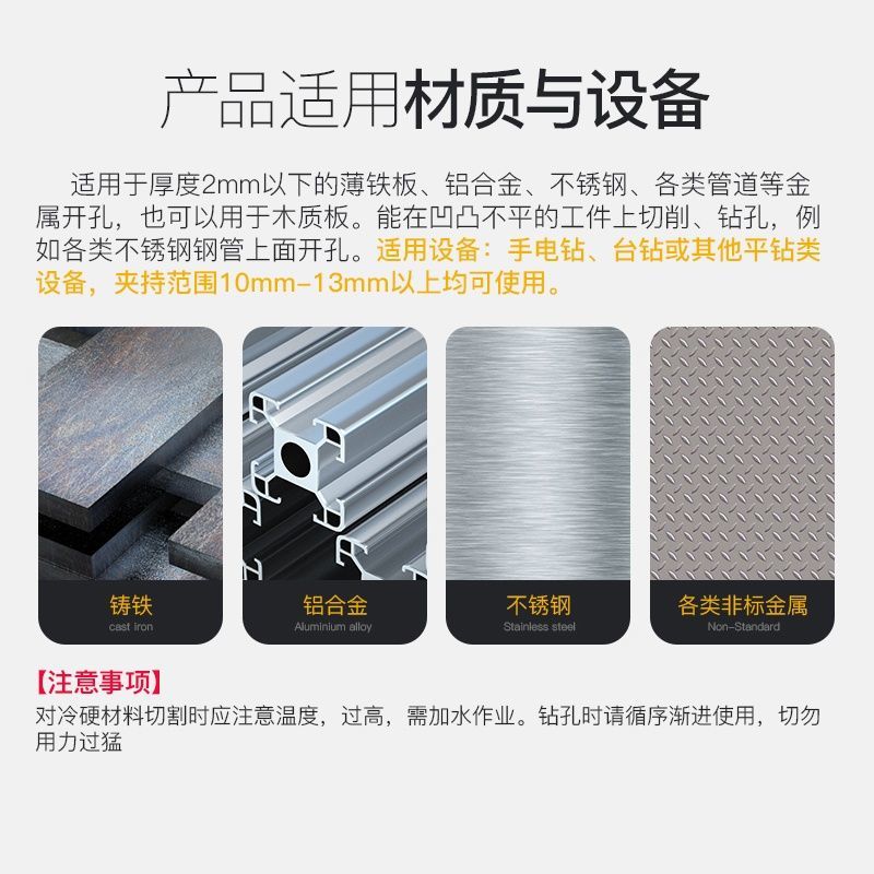 高速钢开孔器不锈钢铁皮打孔专用钻头铝合金开口扩孔金属圆形