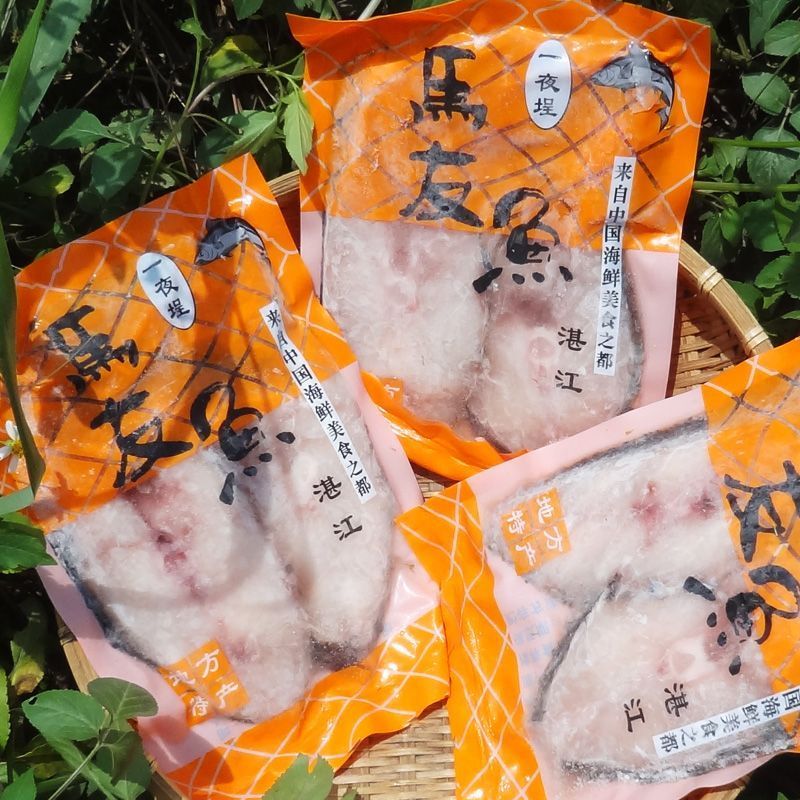湛江特产一夜埕马友鱼特大中段鱼片深海船捕淡盐保鲜真空包装批发