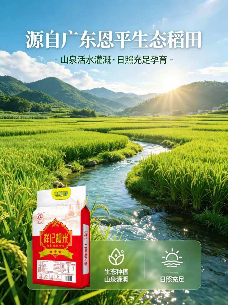 广东省恩平市祥记3星象牙粘香米